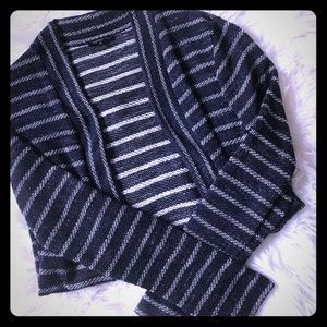 3 for $40 Navy/white stripe cardigan